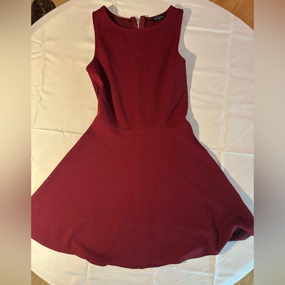 Eclipse Red Sleeveless A-Line Cocktail Dress